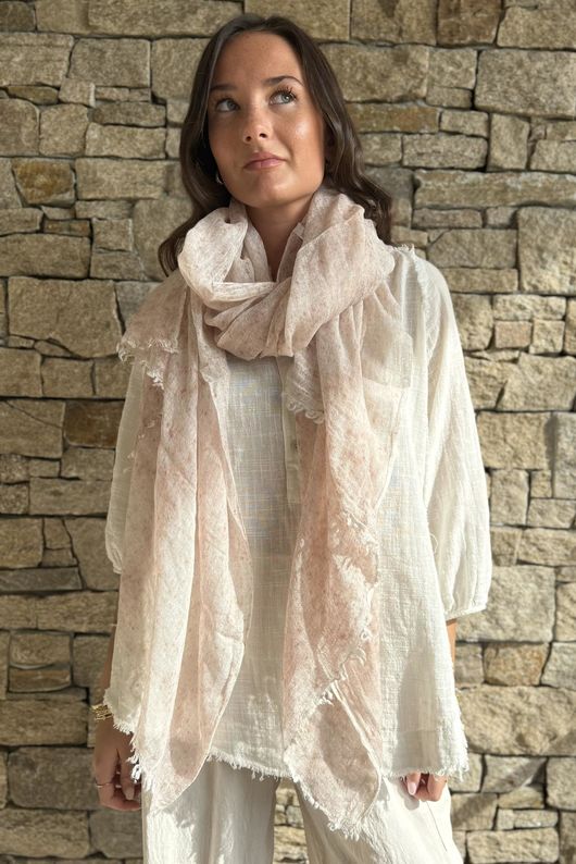 Speckled Rustic Scarf Blush /30=